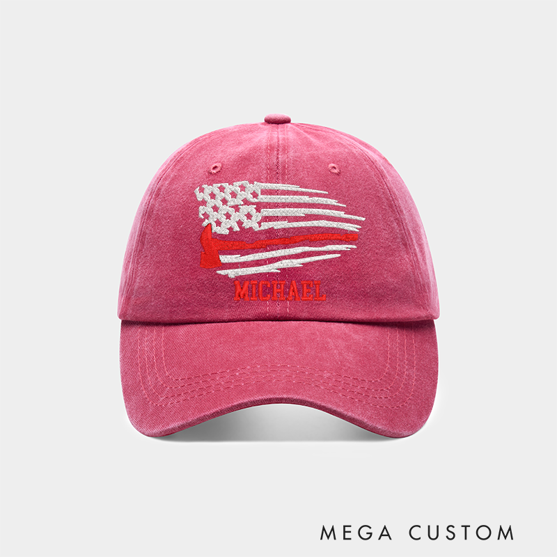 Personalized Fire Department Embroidered Baseball Cap with Custom Firefighter Cap Design Thoughtful Gift for Firefighters