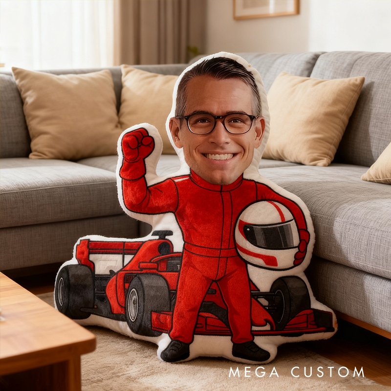 Personalized Racing Driver Pillow Xmas Gift Racing Lover Gift Custom Photo Graphic 3D Print Pillow 