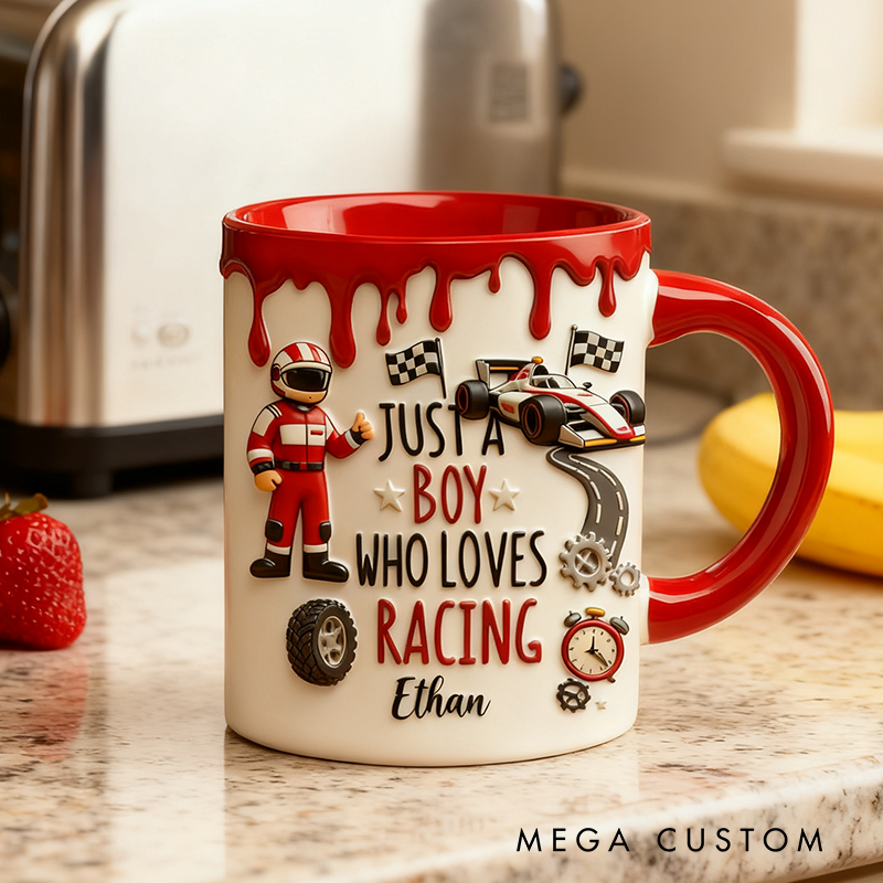 Personalized Racing Themed Mug Custom F1 mug Car Lover Mug Xmas Gift 