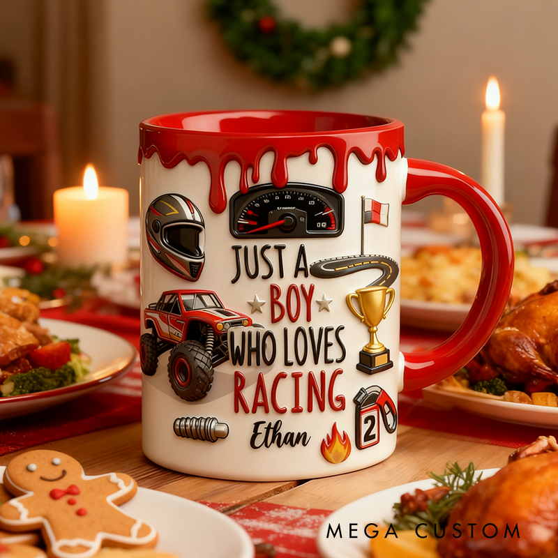 Personalized Racing Themed Mug Custom Racing Speed Lover Mug Xmas Gift 