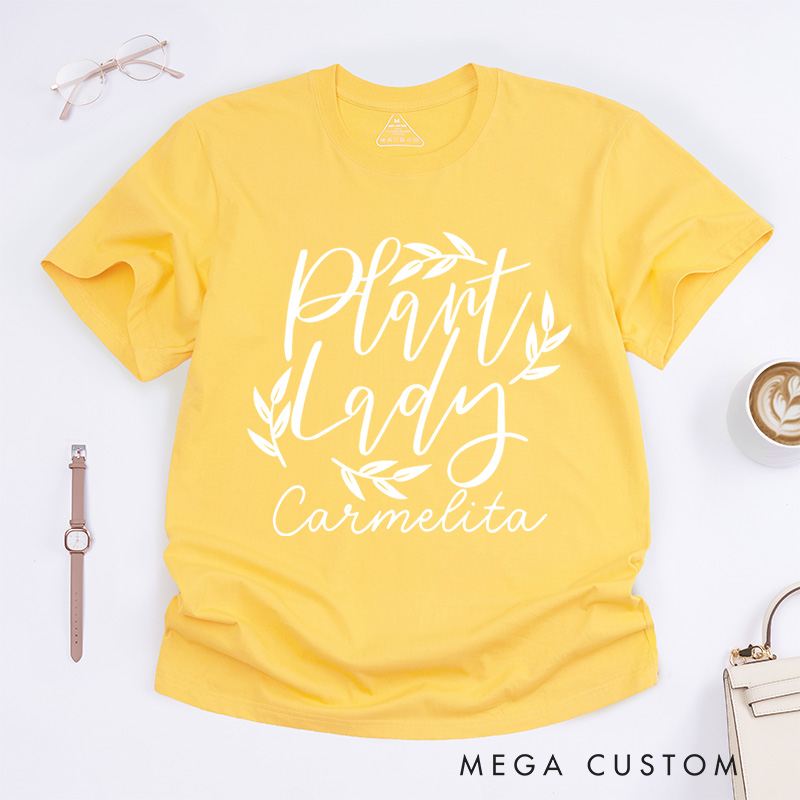 Personalized Plant Lady T-shirts Plant Classic Shirt Plant Lover Shirt Plant Mom Shirt Garden Shirt Gardener Shirt Plant Lover Gift Gardening Gift