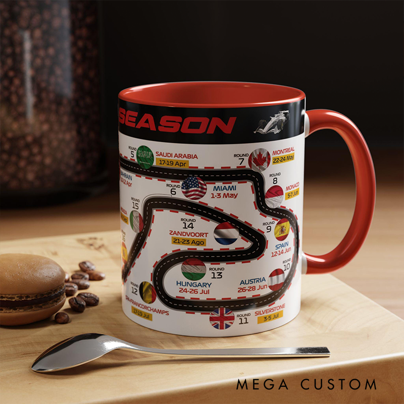 Personalized The Race Season 2026 Mug Racing Themed Mug Custom Racing Speed Lover Mug Xmas Gift 