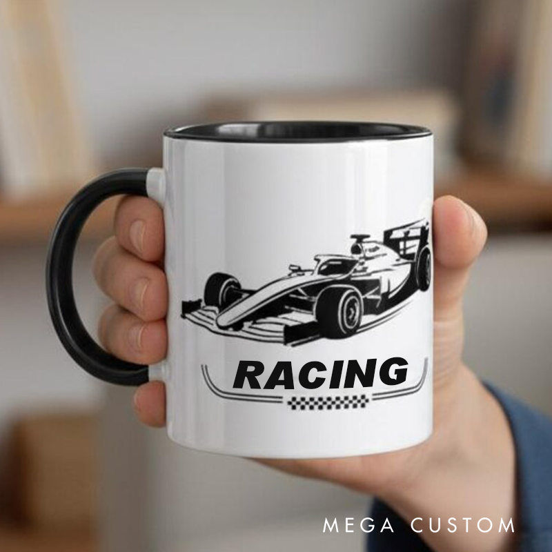 Personalized Racing Mug Custom Name Mug Xmas Gift