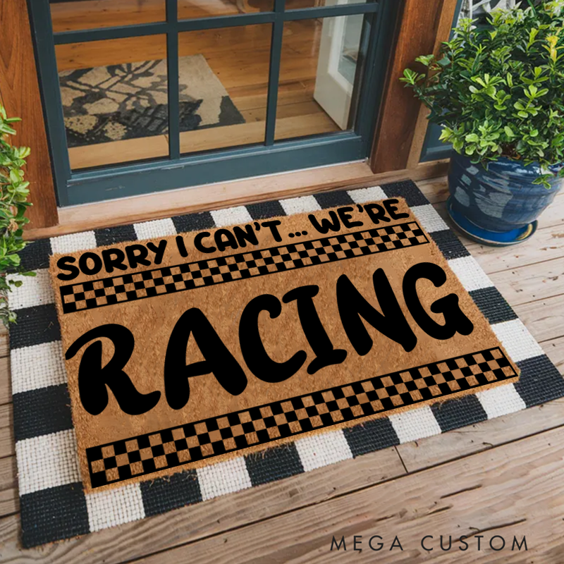Personalized Racing Doormat Custom Name Motocross Doormat Motocross Rug