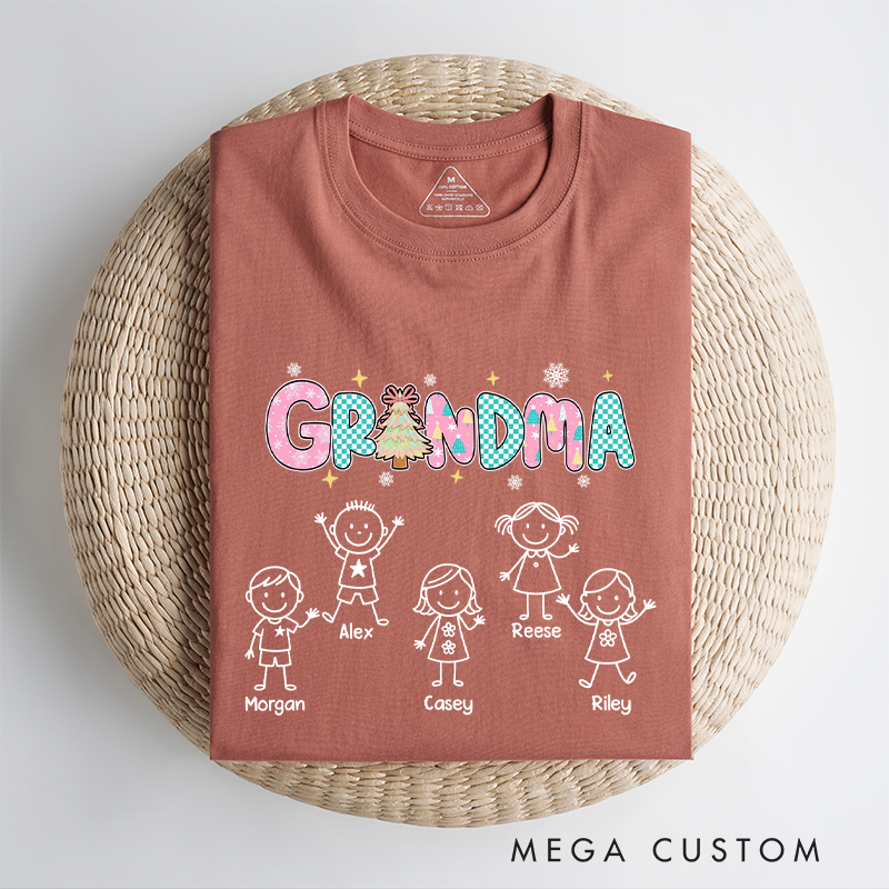 Personalized Grandma Sweethearts Classic T-Shirt Christmas Gift for Mom Grandma