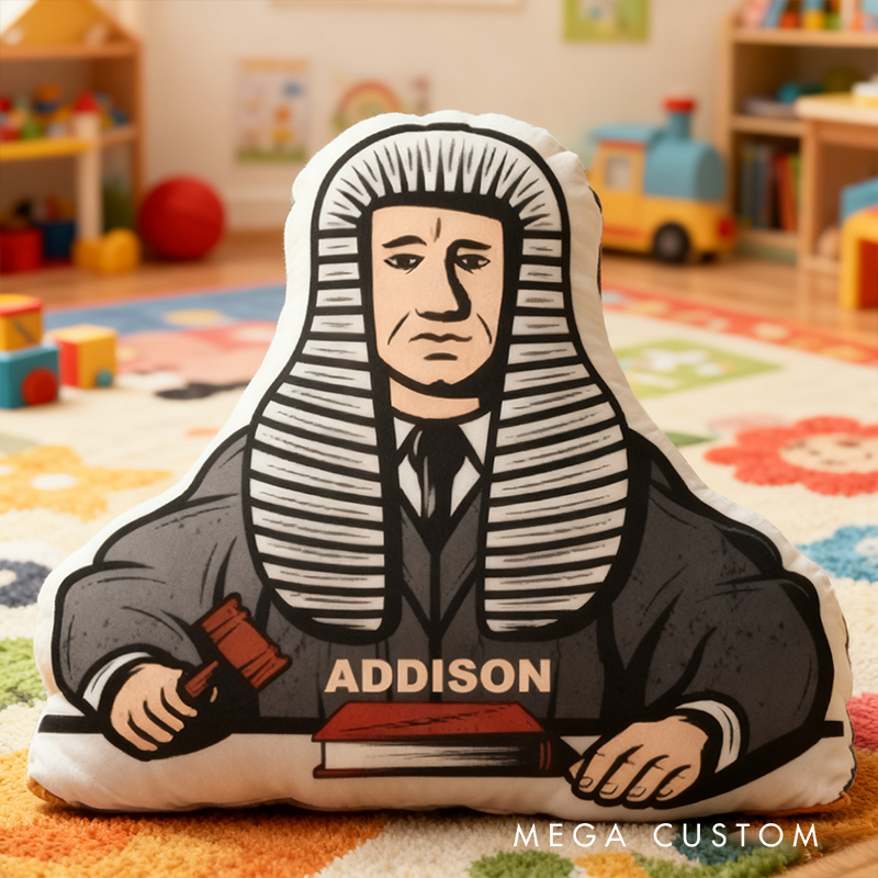 Personalized Judge Name Pillow Custom Fun Legal Gift for Lawyers Judges Pillow 
