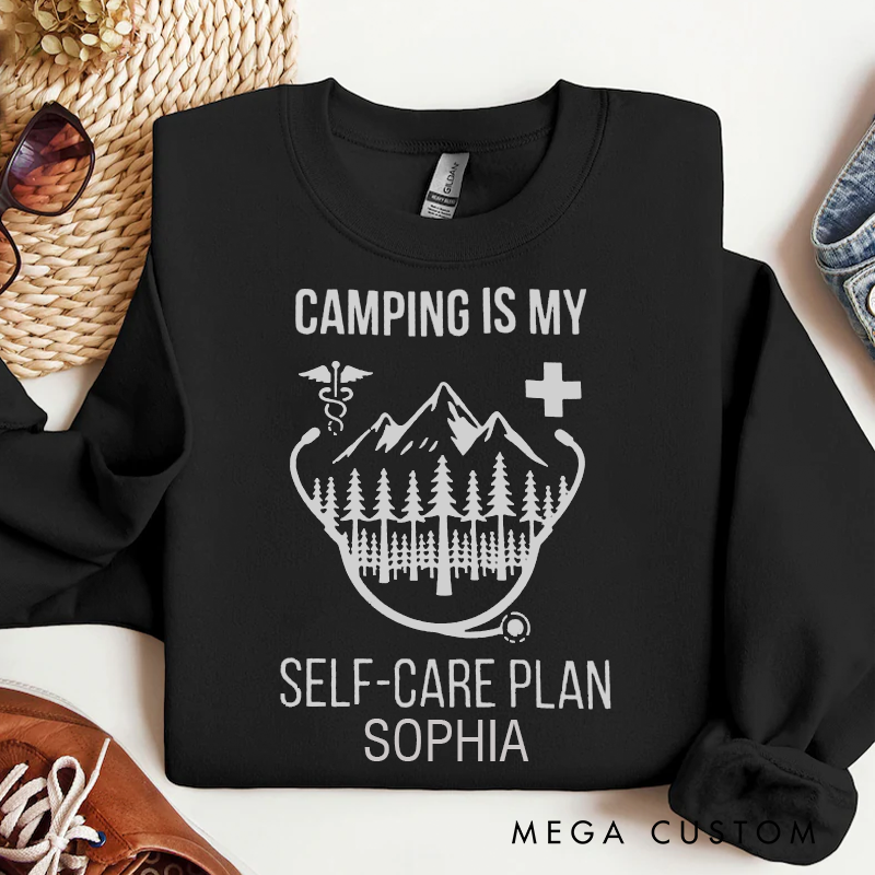 Personalized Camping is my Self-Care Plan shirt Custom Name Shirt 