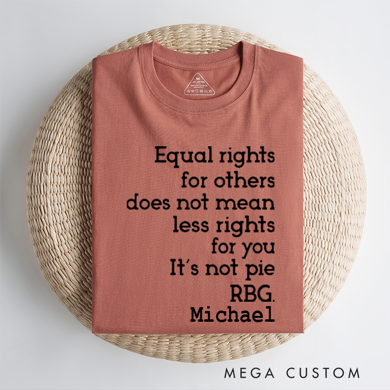 Personalized Classic Car T-Shirt Custom Equal Rights Design T-Shirt Citizen Rights Tee