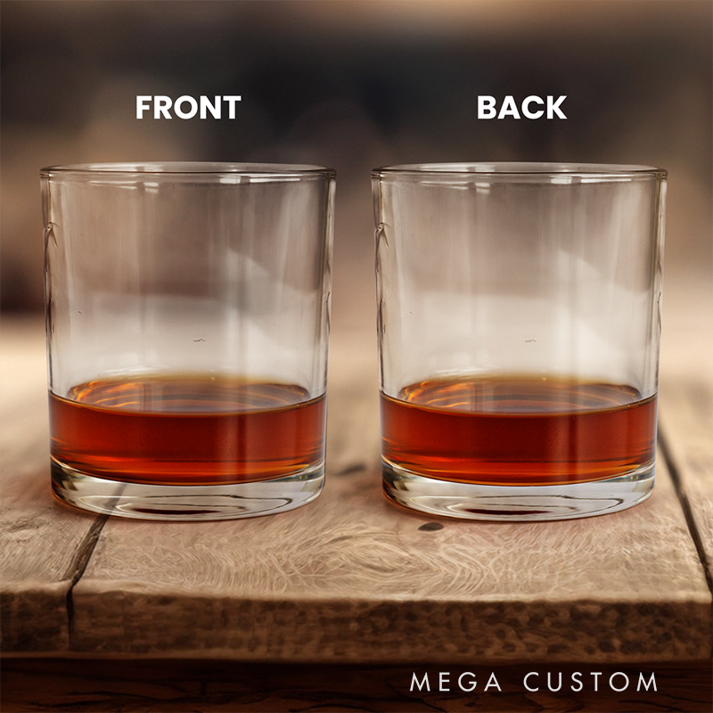 Personalized Photo Whiskey Glass Custom Vintage Retro Polaroid Photo for Dad Grandpa Him Husband Family Gift