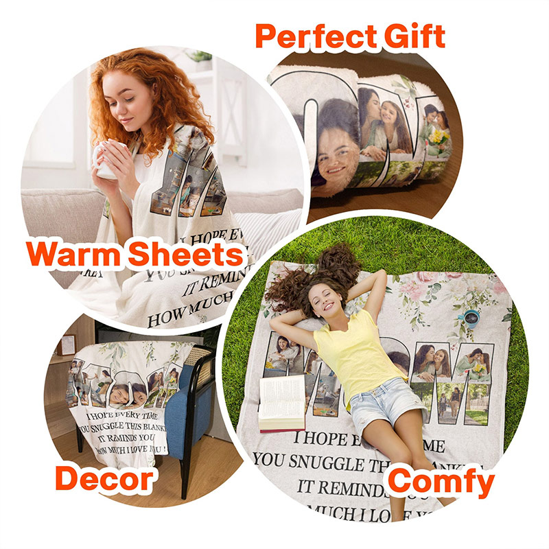 Personalized Photo Blanket This Blanket Reminds You How Much We Love You Gift for Mom Mother's Day