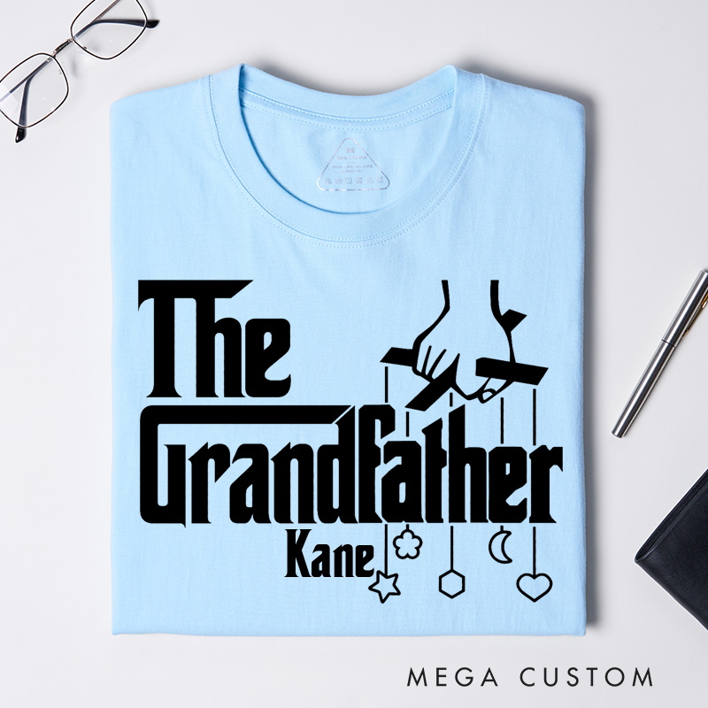 Personalized The Grandfather T-Shirt Gift for Grandpa Paternity Shirt Fathers Day Gift Baby Announcement Shirt Grandpa to Be Pregnancy T Shirt