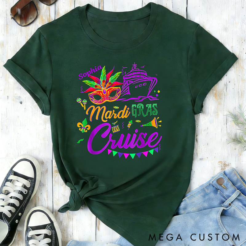 Personalized Mardi Gras Cruise 2026 Classic T-shirts Mardi Gras Trip Apparel Cruise Lover Gift