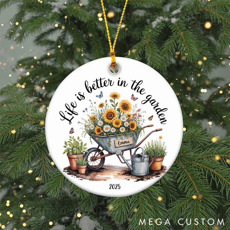 Personalized Gardening Ornament Custom Gardener Gift for Gardening Lover