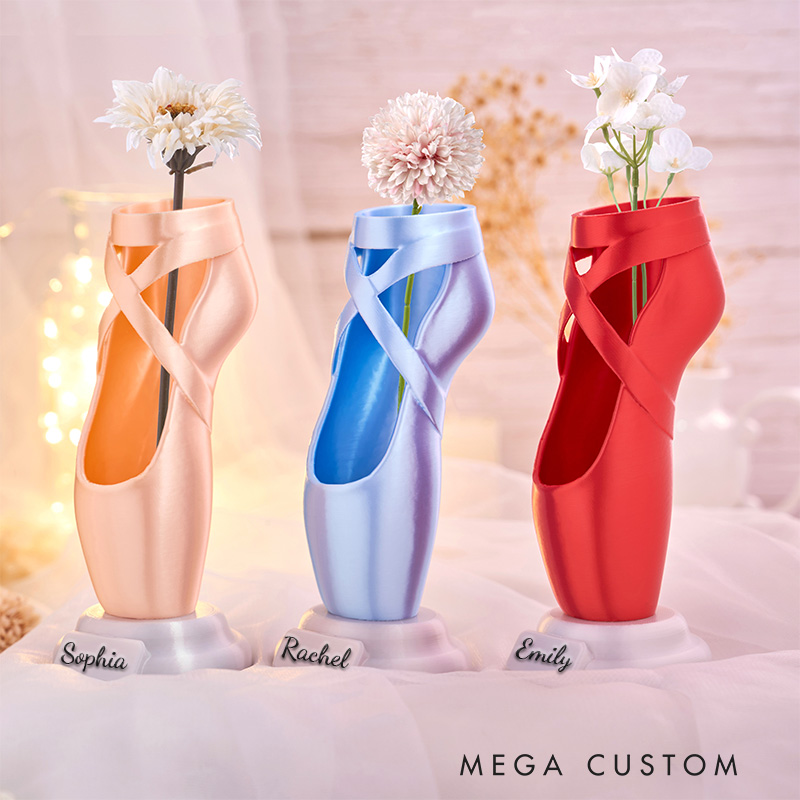 Personalized 3D Printed Ballet Pointe Shoe Recital Gift for Dance Lovers Pen Brush Or Flower Holder Ballet Gift for Her