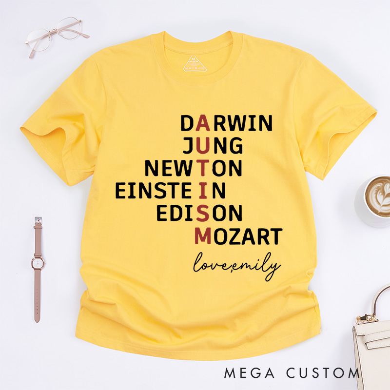 Personalized Autistic Geniuses T-Shirt Autism Support Gift