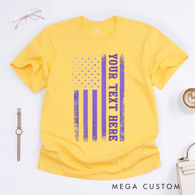 Personalized Never Give Up T-Shirt Alzheimers Awareness Gift