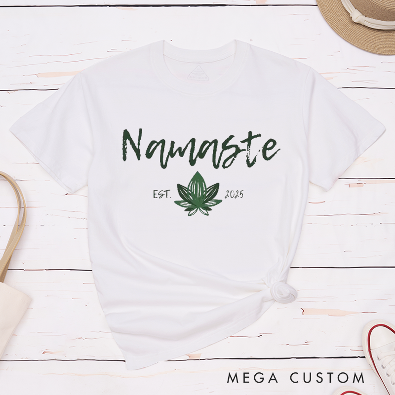 Personalized Yoga Meditation T-shirt Lotus T-shirt Namaste T-shirt Yoga Instructor T-shirt Spiritual Power T-shirt