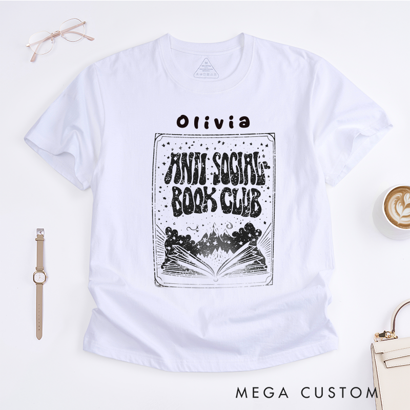 Personalized Tarot Lovers Classic T-Shirts Anti Social Book Club Classic T-Shirts Reading Lover Gift For Introverts Friends
