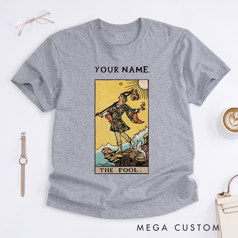 Personalized Tarot Lovers T-Shirt The Fool Tarot Card T Shirt Gift For Womens Mens Unisex