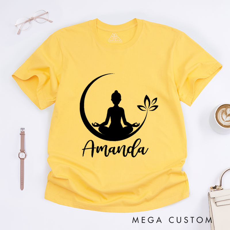 Personalized Yoga Motivational Graphic T-Shirt Yoga Pose T-Shirt Yoga Lover Health T-Shirt Perfect Gift for Yoga Practitioners