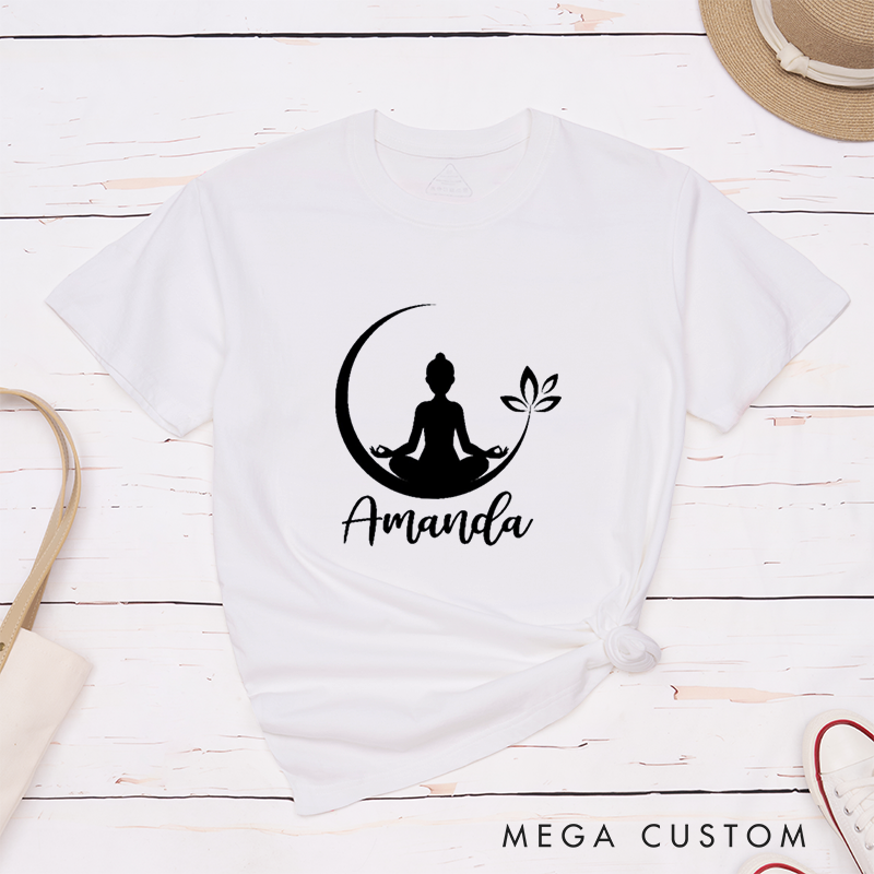 Personalized Yoga Motivational Graphic T-Shirt Yoga Pose T-Shirt Yoga Lover Health T-Shirt Perfect Gift for Yoga Practitioners