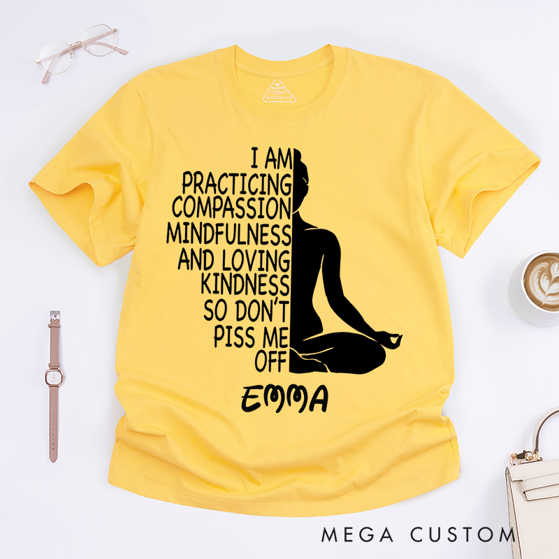 Personalized Meditation T-shirts Yoga T-shirts Yoga Instructor T-shirts Yoga Sports T-shirts Women Yoga Gifts