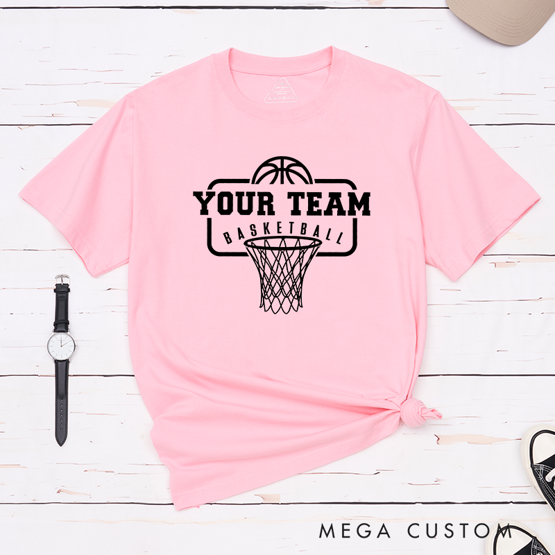 Personalized Basketball Uniform Style T-Shirt with Your Team Name