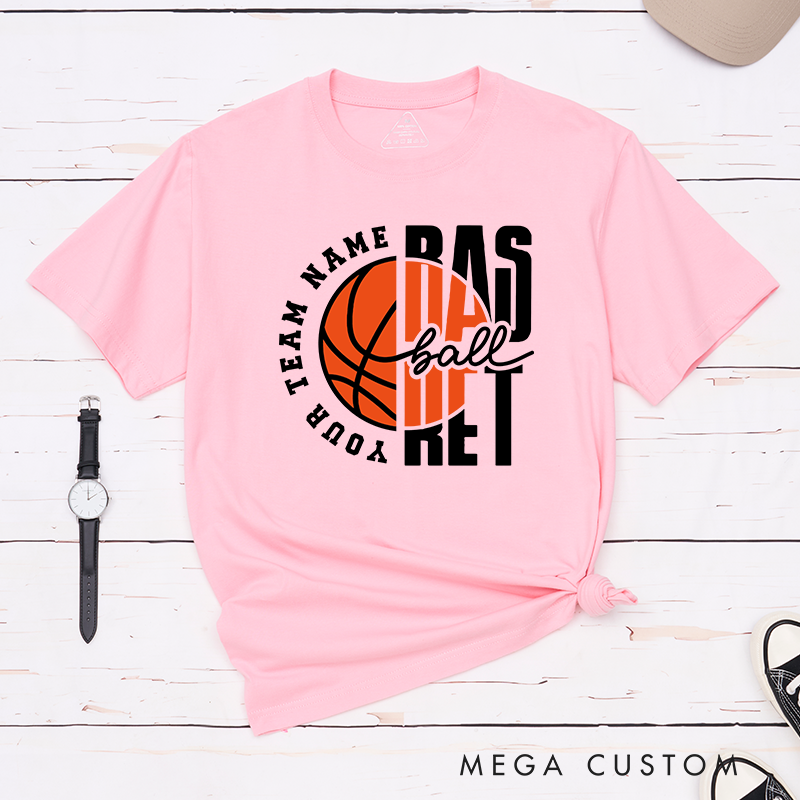 Personalized Basketball Team T-Shirt with Custom Name for Men and Women