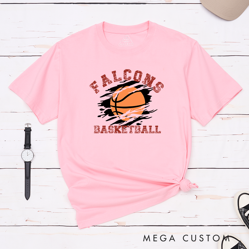 Personalized Basketball T-Shirt with Custom Team Name Player Number and Bold Graphic Design