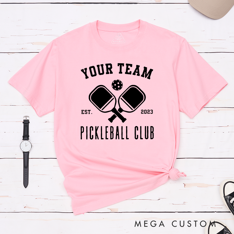 Personalized Pickleball Team T-Shirt with Customize Your Team Name and Year