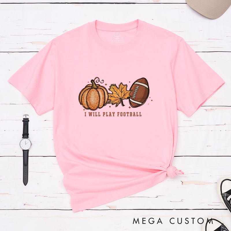 Personalized American Football and Rugby Autumn Game Day T-Shirts with Featuring Custom Number-Fall, Football, and Fun