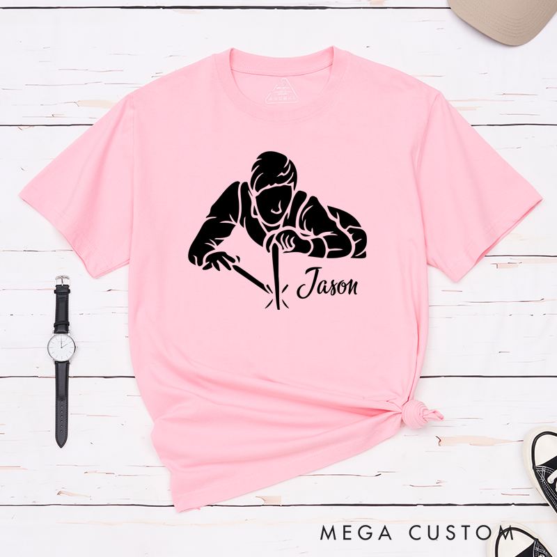 Personalized Billiards, Pool, and Snooker Game T-Shirts with Your Name and Winning Style