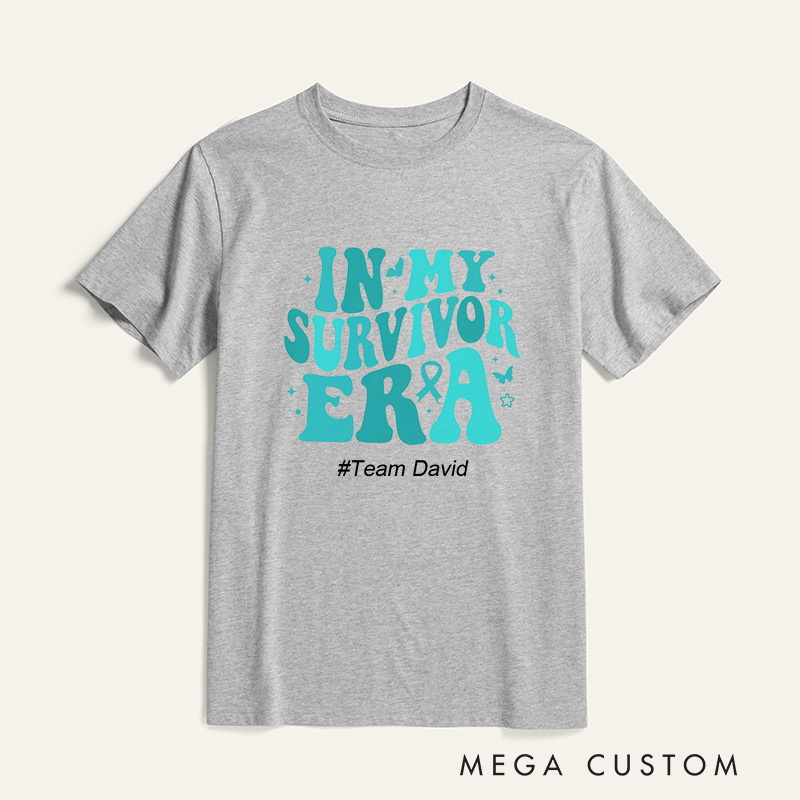 Personalized In My Survivor Era Cervical Cancer Awareness Warrior T-Shirt
