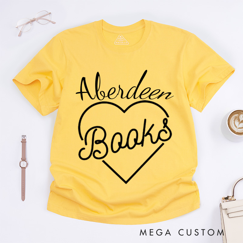 Personalized Books in My Heart Classic T-Shirts, Reading T-shirt Book Lover Tee Librarian Tshirt Gift Reading Gift for Reader