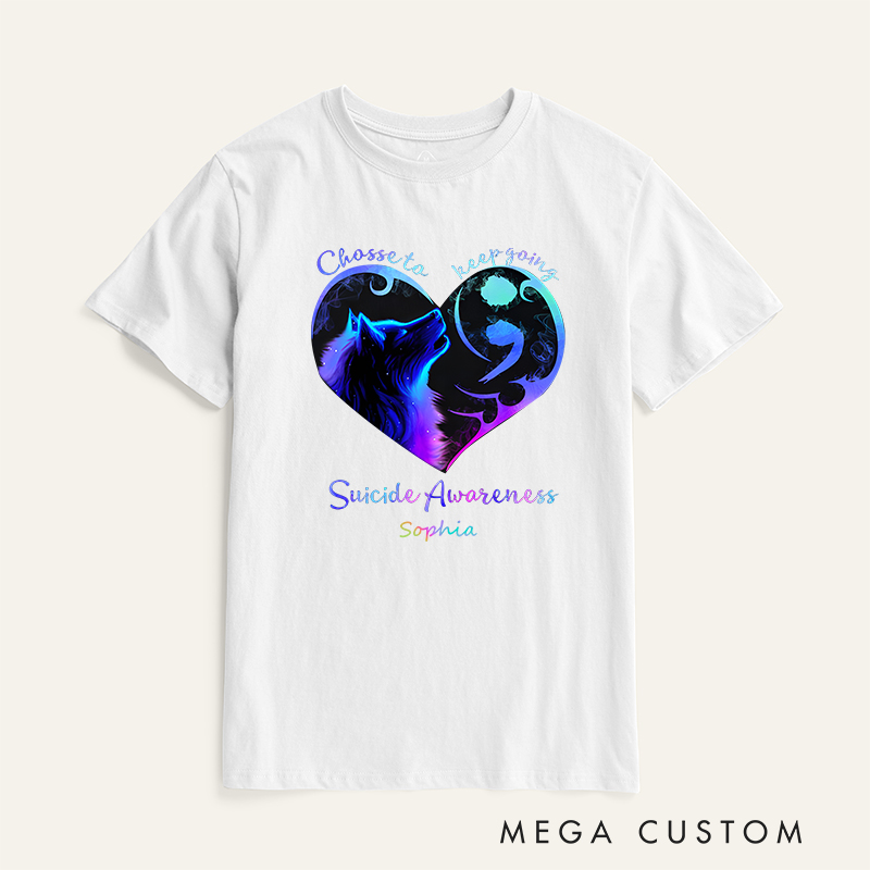 Personalized Choose to Keep Going T-shirt Suicide Awareness Gift