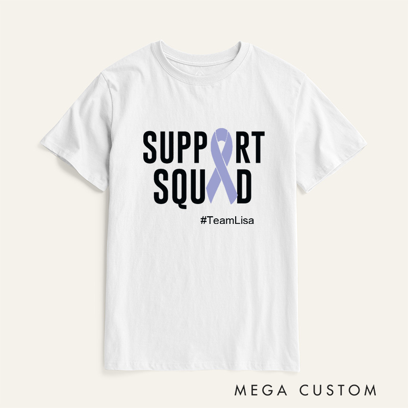 Personalized Support Squad Esophageal Cancer Cancer Awareness Fighter T-Shirt