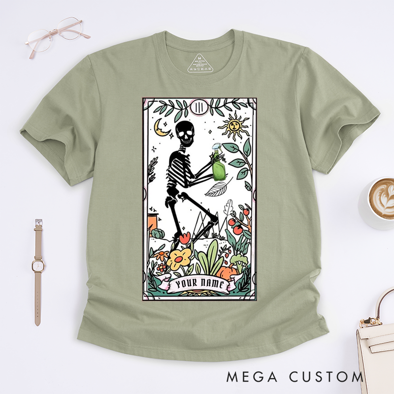 Personalized Tarot Lovers Classic T-Shirts Plant Lover Tarot Card T-shirts Garden Lover Gift
