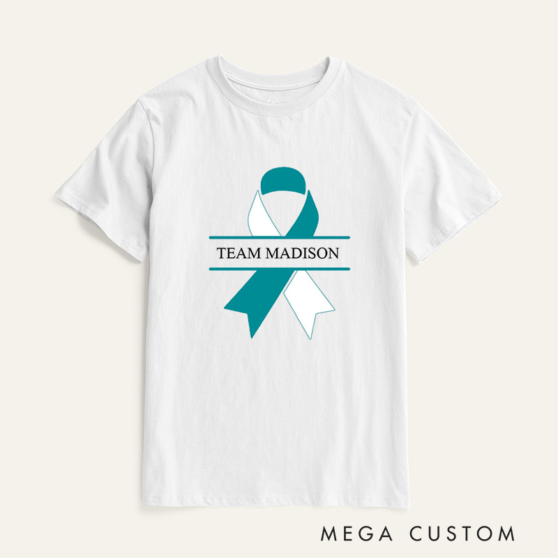 Personalized Cervical Cancer Survivor Support Warrior T-Shirt