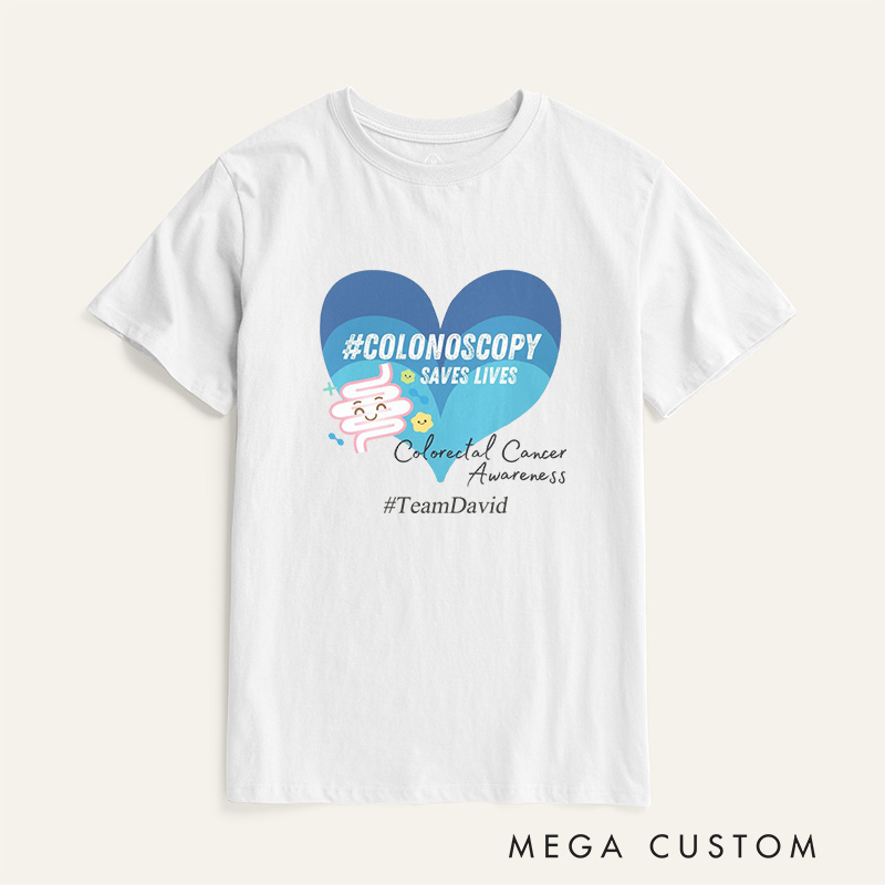 Personalized Colon Cancer Survivor Support Warrior T-Shirt