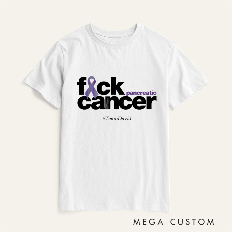 Personalized Fuck Pancreatic Cancer Warrior Survivor Support T-Shirt
