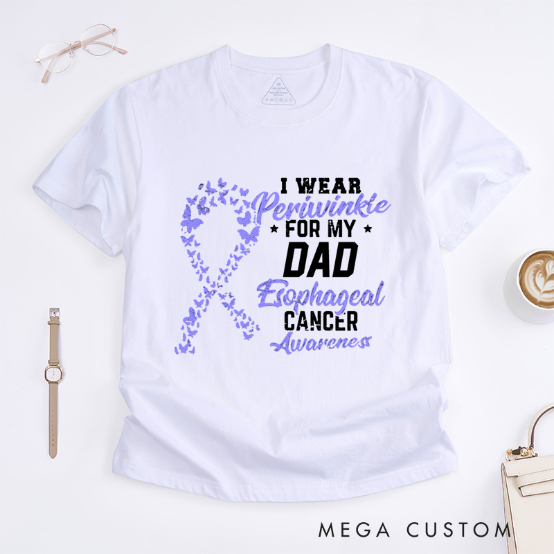 Personalized Esophageal Cancer Awareness Survivor Fighter Warrior T-Shirt
