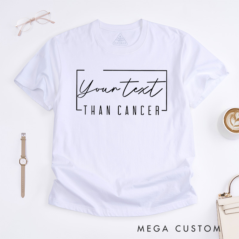 Personalized Stronger Than Cancer Cancer Sucks T-Shirt Cancer Survivor Gift Caring Gift for the Sick