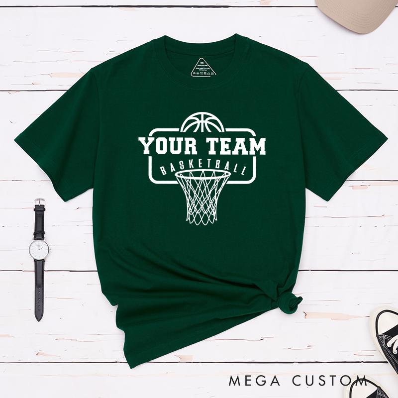 Personalized Basketball Uniform Style T-Shirt with Your Team Name