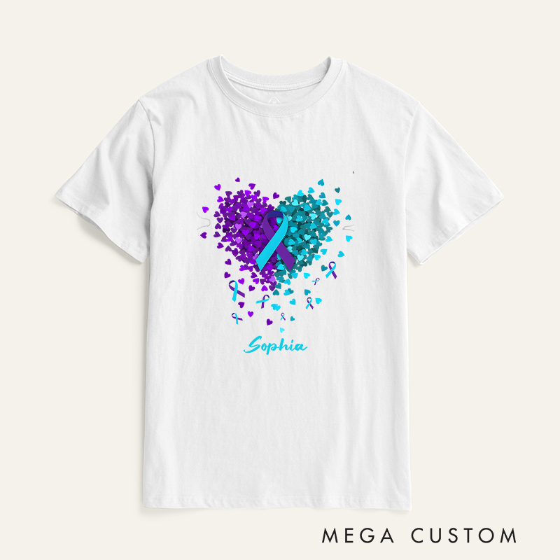 Personalized Health Hope Ribbon Mental Health Awareness Shirt Suicide Prevention Ribbon Gift