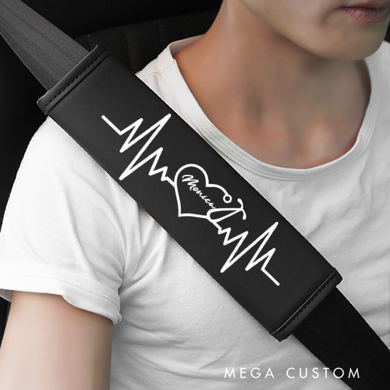 Personalized Nurse Seat Belt Cover Custom Name Car Seatbelt Cover Shoulder Seat Belt Gift