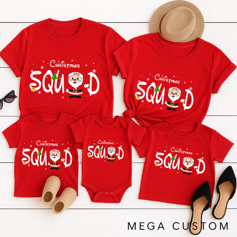 Personalized Family Matching Christmas Squad Shirts Family Christmas Shirts Very Merry Christmas Party