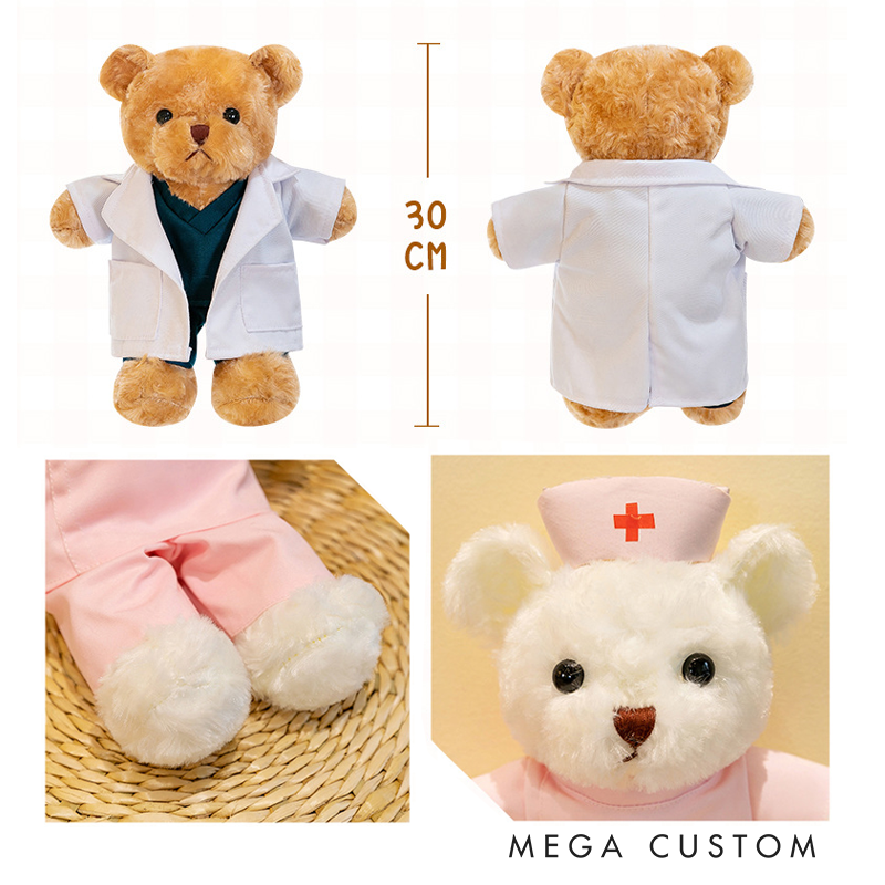 Personalized Nurse Graduation Bear Custom Nurse Teddy Bear Graduation Bear Graduation Keepsake Gift for Doctor and Nurses
