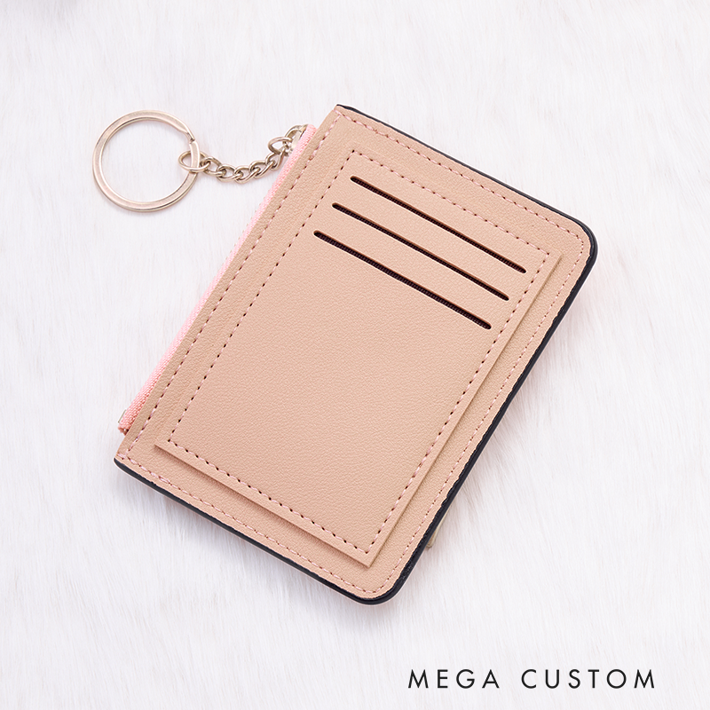 Personalized Leather Wallet for Girl Birth Flower Wallet for Her Credit Card wallet Leather Wallet With Zipper Purse Wallet Cute wallet Unique Gift for Her Birthday Gifts