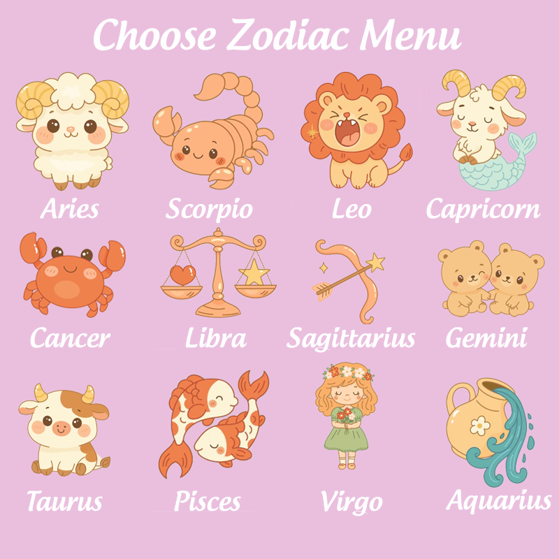 Personalized Zodiac Pillow with Constellations Zodiac Symbols Stars Moons and Cute Ram Design for a Cozy Astrological Touch Graphic 3D Print Pillow