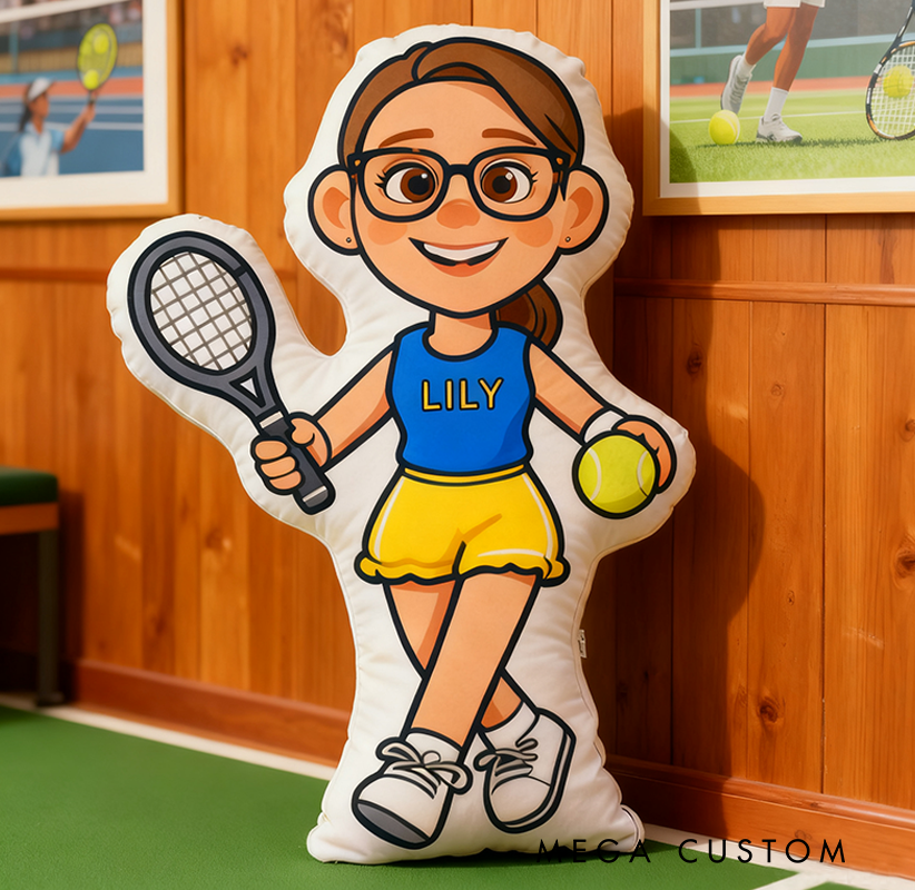 [Copy]Personalized Graphic3DPrint Tennis Letter Pillow with Custom Name for Sports Lovers